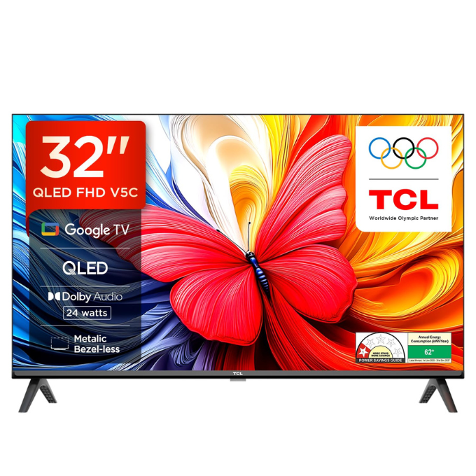 TCL 80 cms (32 inches) V5C Series Full HD Smart QLED Google TV 32V5C